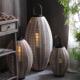 北欧落地风灯木质布面烛台灯笼售楼处民宿店面酒店花园庭院装 饰品