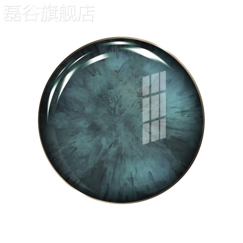 网红高轻奢别晶客厅欧式关挂装饰画样端玄板间墅书房画瓷圆形现代图片
