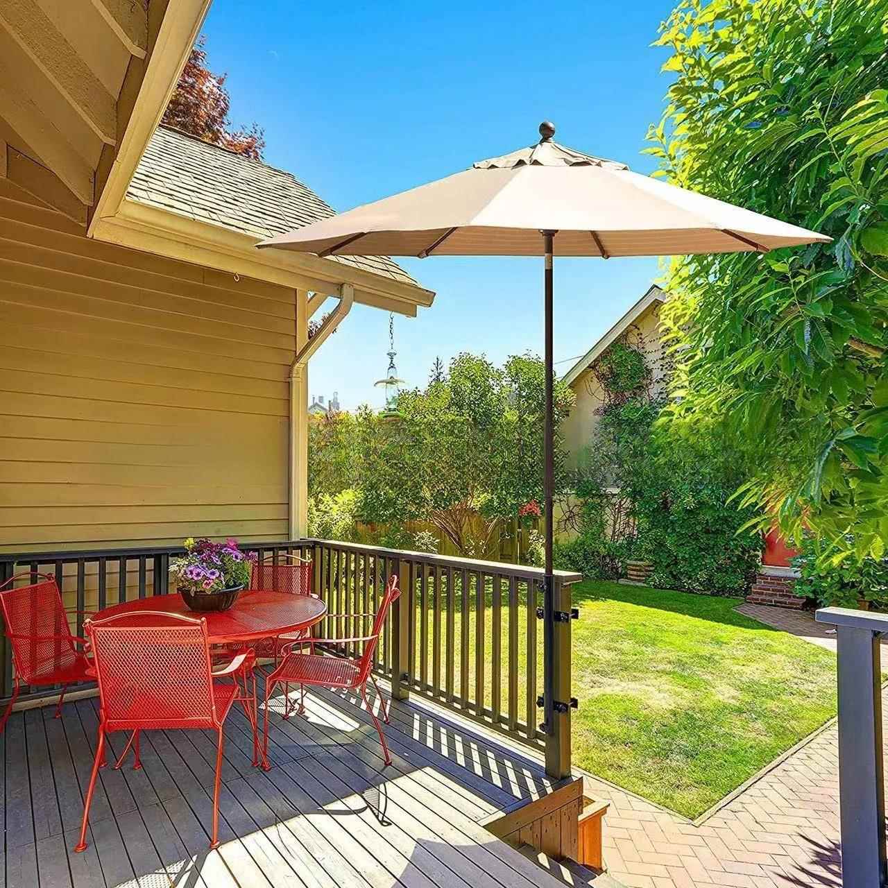 加长H栏杆伞固定器伞固款定夹子伞夹户外伞底保持器746座伞脚OLDE