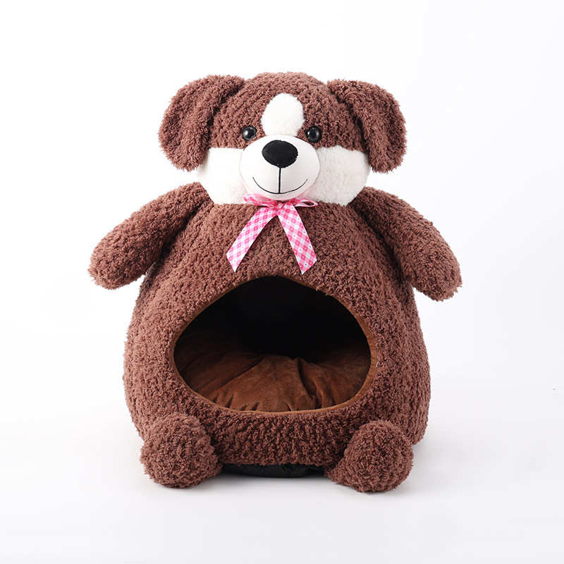 新款可爱熊宠物窝封闭式冬季保暖猫窝猫咪窝网红窝宠物用品