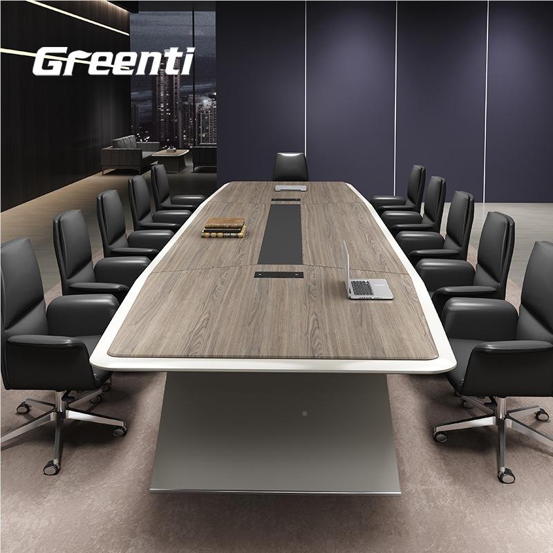 东办公家议htm39具会长桌广简约现代会议桌室接待长条洽谈桌桌椅