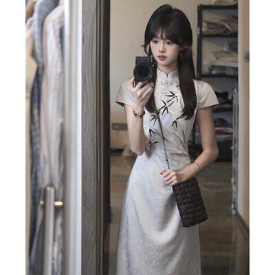 新中式国风改良旗袍洋装女夏2025新款小个子年轻款少女汉服长裙