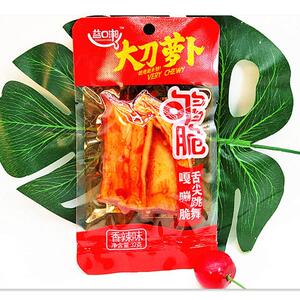 益口湘香辣大刀萝卜干条够脆开胃下饭菜湖南特产开袋即食咸菜零食