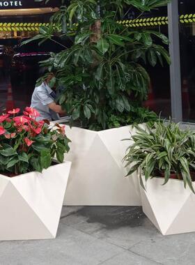 玻璃钢花盆组合创意落地花器商场商业街售楼部户外种植池花钵厂家