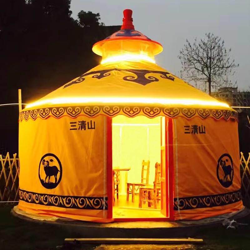 蒙古包帐篷户外农家乐大型餐饮饭店加厚保暖草原防雨帆布住宿酒店