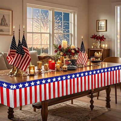 6M red, white, blue and rain curtains on the American Indepe