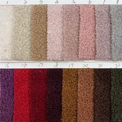 小泰迪绒 圈圈卷毛绒 颗粒羊羔绒秋冬服装面料 宠物玩具毛绒布料