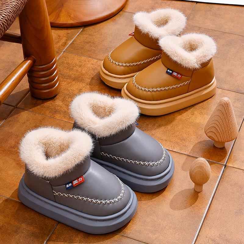 秋冬季童鞋宝宝中大童棉鞋加绒加厚儿童雪地靴时尚男女童短靴子潮