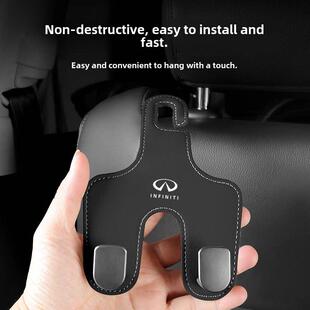 饰 Qx80汽车后挂钩装 适用于英菲尼迪Qx50座椅靠背双挂钩Q50L Qx60