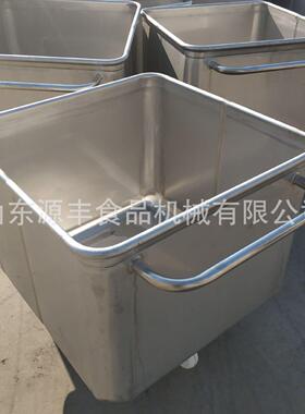 料斗车加工厂200L喷砂不锈钢肉料车肉制品槽车车间不锈钢周转车