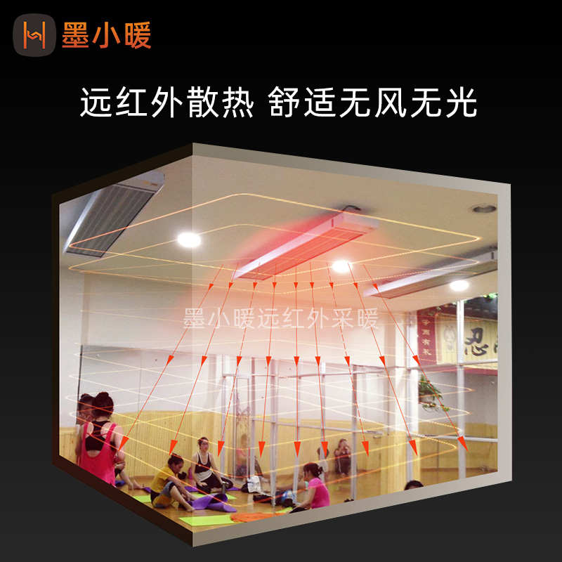 墨小暖电热幕远红外取暖器高温瑜伽设备辐射壁挂商用石墨烯电热板