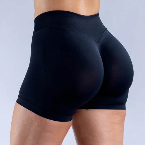Yoga shorts, triple waist shorts, women's stretch