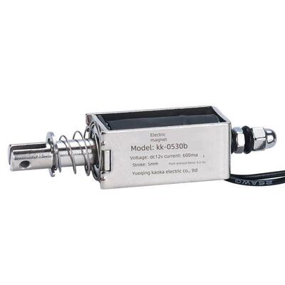 通过推挽式小微直流电磁铁Kk-0530B强力吸力开关5N12V24V长行程