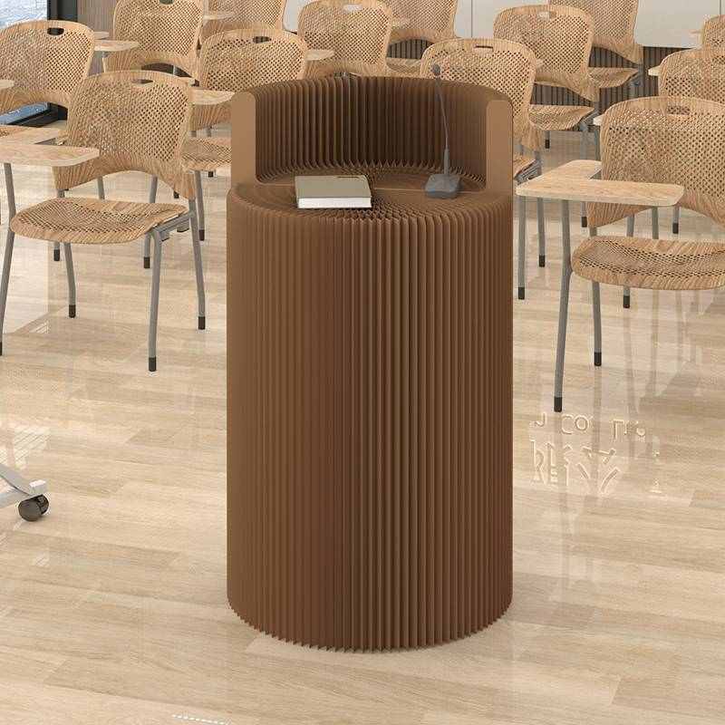 现代简约落地演讲台可移动主持台展会教室主持演讲台可折叠演讲台