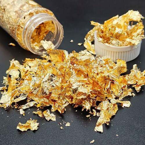 新款2g金箔纸装饰金箔碎片银箔画画美甲点缀金粉