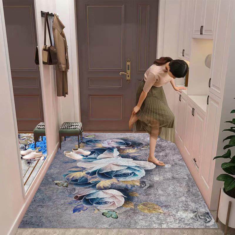 正品家红用地钻绒毯卧室满铺床边毯书房客金厅沙发茶几网同款入户