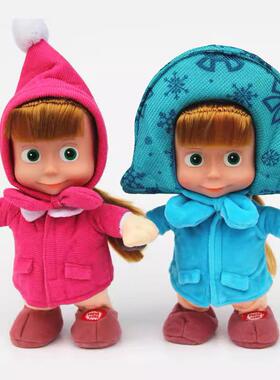 俄罗斯热卖玩具冬玛莎 熊 大眼睛娃娃与玛莎Masa和bear熊