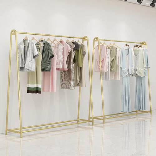 轻奢简约服装店展示架婚纱挂衣架女装店衣服落地货架童装衣服架子