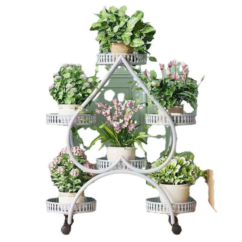 花架子置客厅花盆物花架艺落地式铁架子架阳台2025新款可移动多层