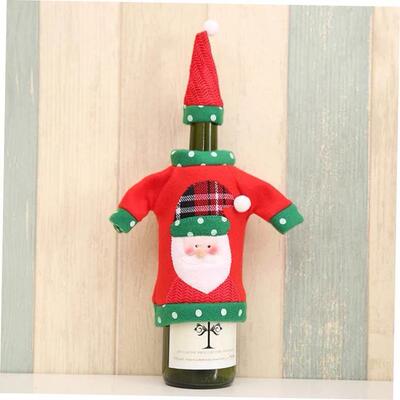 Christmas Decoration Wine Bottle Clothes Santa Claus Snowman