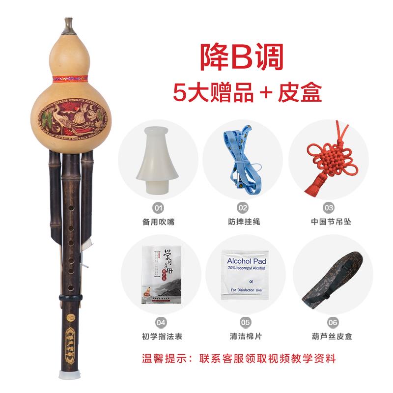 高档紫竹葫芦丝c业调降孔b乐器双音初学七小学生专演奏小D成人Ag/