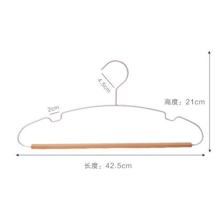 高档铁实装木衣架简易榉木白北欧风色衣挂艺架家用无痕衣撑服店专