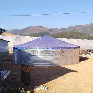 加工定制三层加厚镀锌板帆布鱼池 大型蓄水池圆形养鱼池养殖鱼池