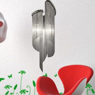 后现代轻奢Atlantis light铝链壁灯酒店工程客厅餐厅流苏壁灯