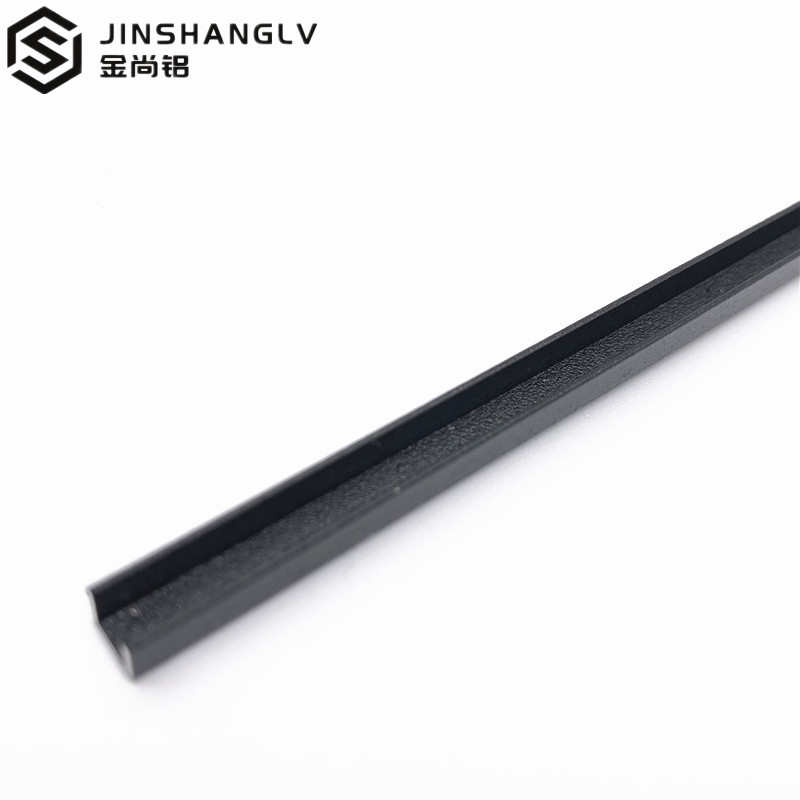 铝合金u型槽5x5x0.6黑色烤漆U型铝条装饰条u型包边铝合金型材铝