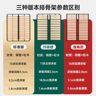 浪雄钢榻木排架床板实骨木加密加厚叠折床架360子榻米透气防潮龙