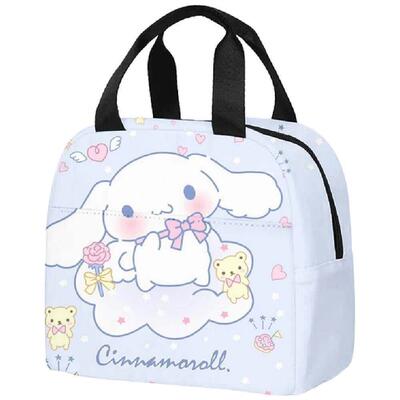 Sanrio Anime Cute Cinnamoroll Insulated Cooler Lunch Box Ba1