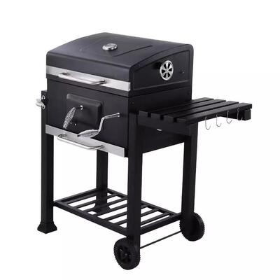 户外庭院大型美式木炭烧烤炉花园炉四方形庭院炉BBQ庭院大方炉
