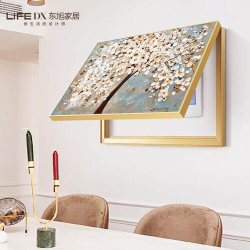 电表箱装饰画高级感总开关配电箱遮挡推拉挂画弱电箱简约现代2025