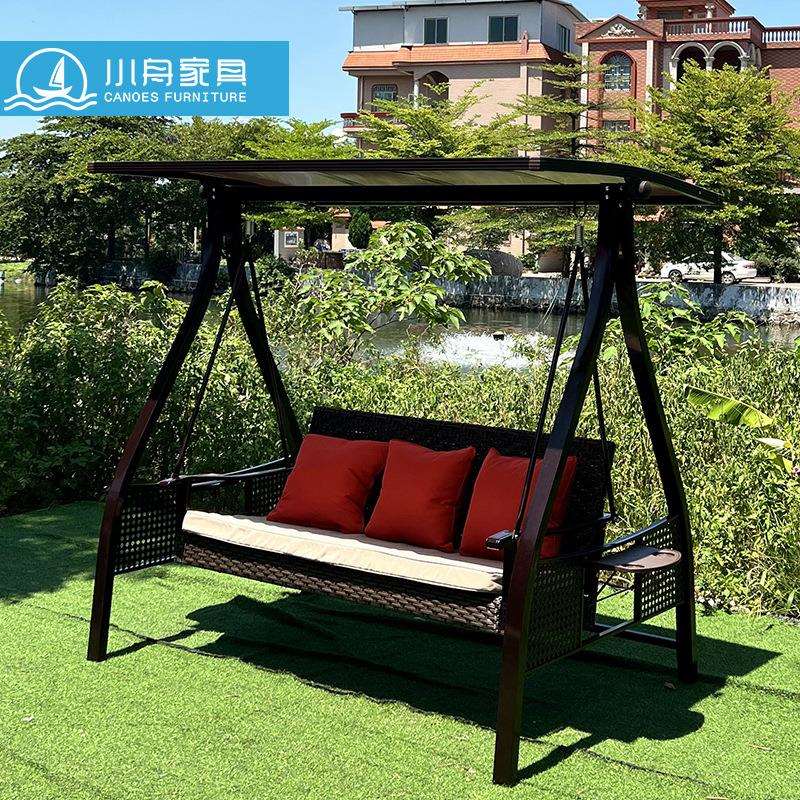 户外庭院防水防晒家用多人秋千室外花园摇椅别墅小院网红双人吊椅