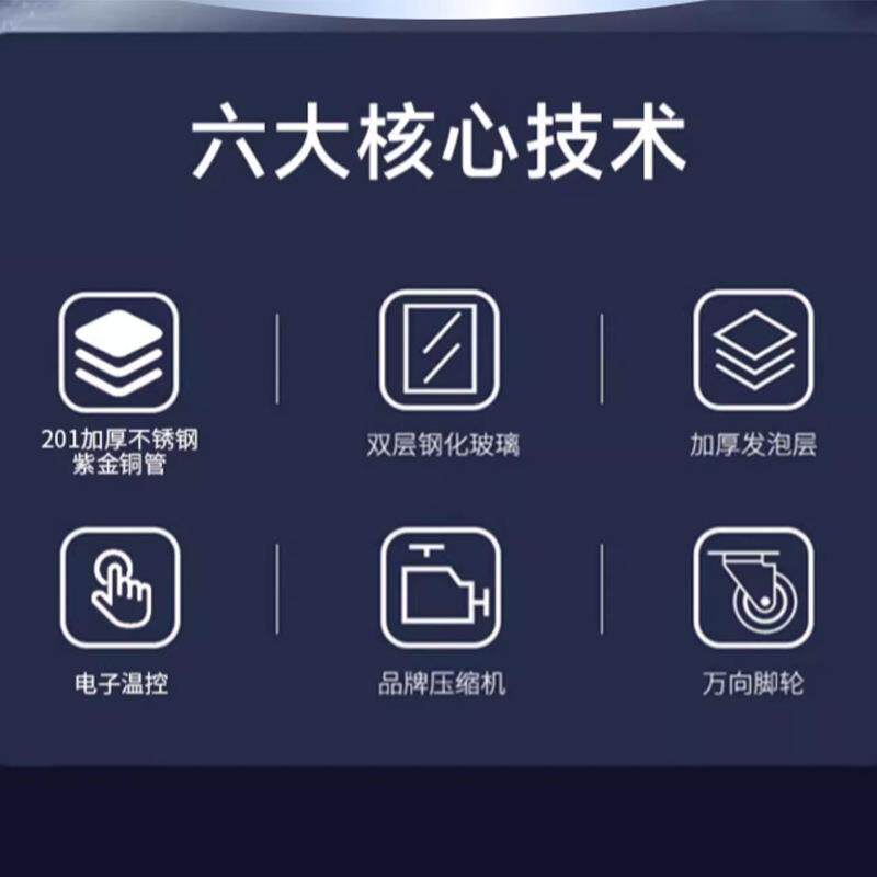 史蒂芬Stevison 直冷款玻璃展示柜LF-660M 全冷藏冰箱食品生鲜柜