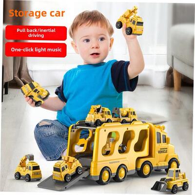 TEMI Diecast Carrier Truck Toys Cars Engineering Vehicles