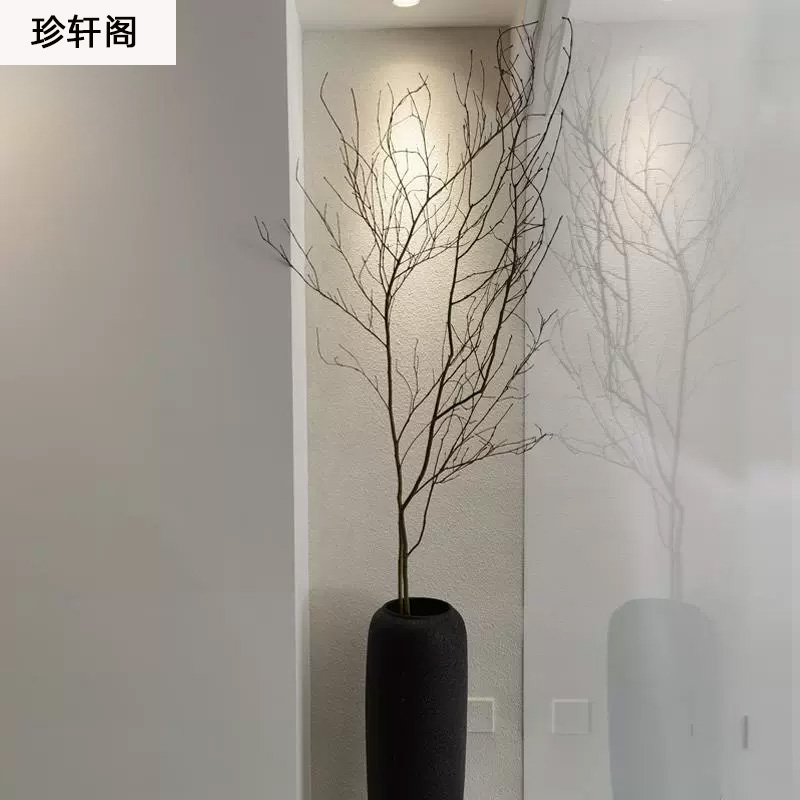天然干枝摆件禅意树枝客厅简约装饰橱窗落地枯枝花瓶干花枝干树枝