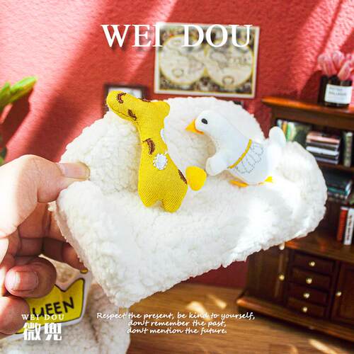 微缩单人沙发12分迷你椅子茶几ob11双人绒面沙发bjd娃娃屋家具