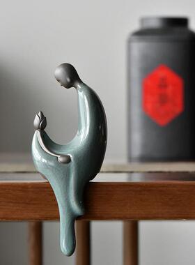 无相佛新中式陶瓷哥窑摆件创意现代简约玄关博古架摆设禅意装饰品