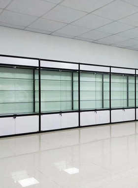 新款黑色铝合金玻璃组装样品柜产品陈列柜厂家直销美观耐用质量好