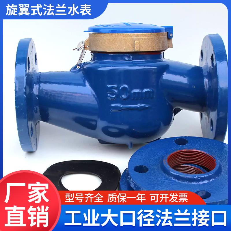 宁波上海机械铸铁法兰卧式旋翼式湿式冷热水水表DN50 DN80 DN200