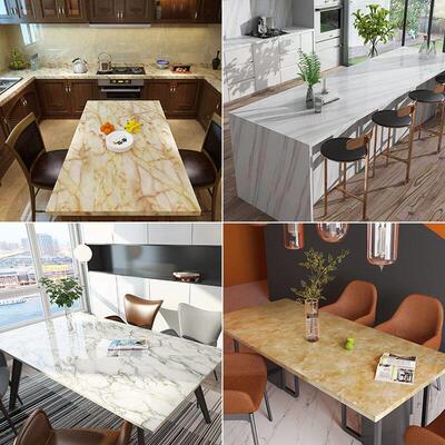 Kitchen sticker waterproof marble self-adhesive wallpaper
