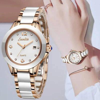 Fashion Women Watch Rose Gold Ladies Bracelet Watches Girl R