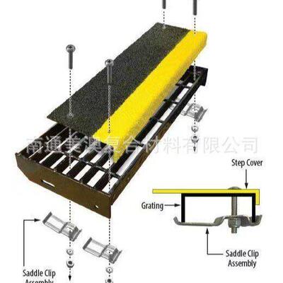 frp stair nosing金刚砂玻璃钢防滑条热镀锌楼梯踏步夜光踏步板
