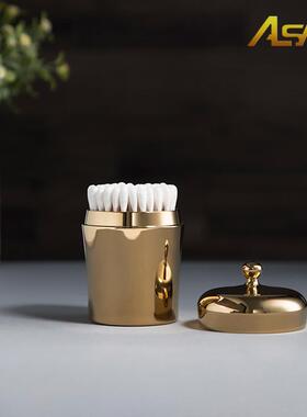 厂家直奢销黄档铜家用客厅隔桌面防尘棉签罐高酒WGT店轻便携分收