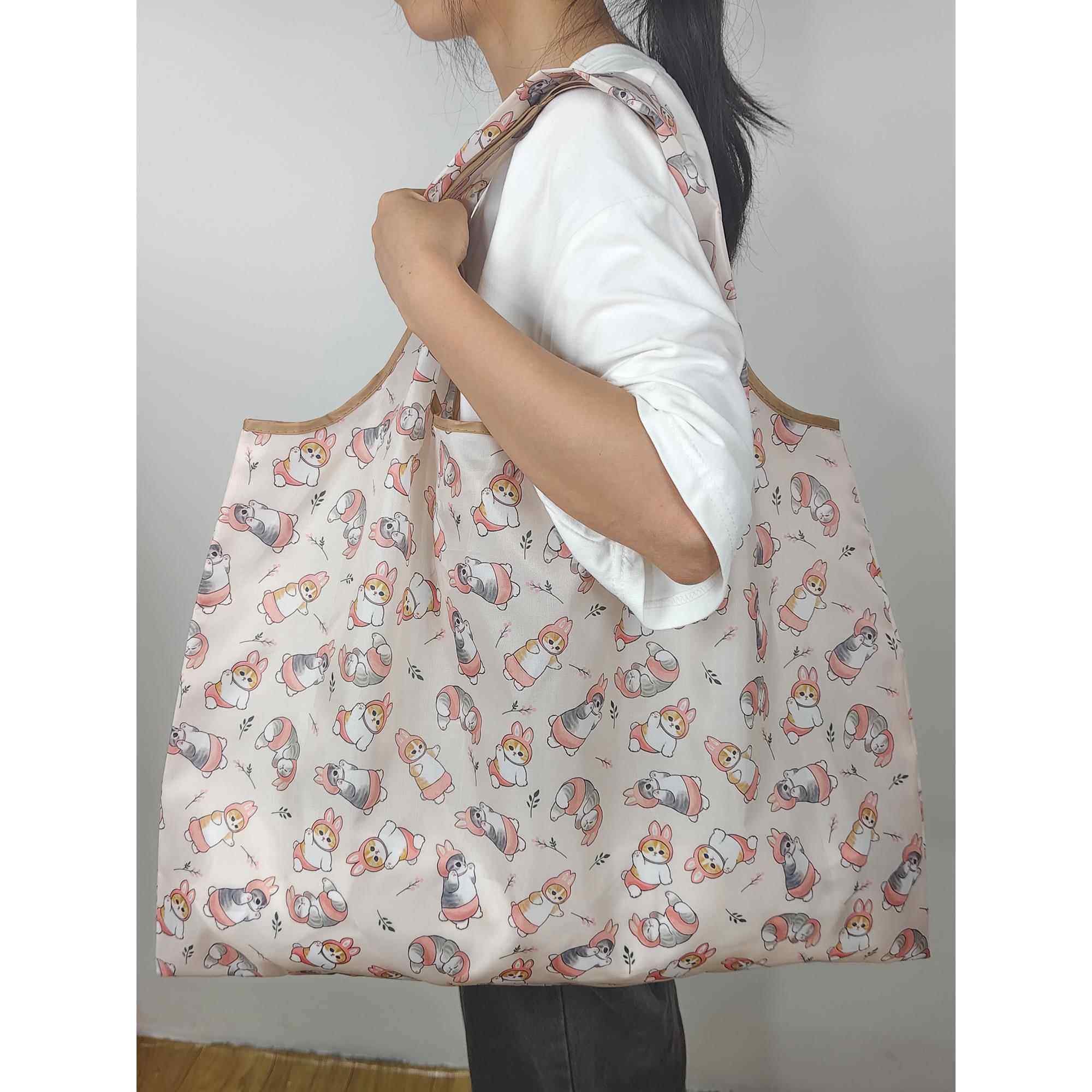 可爱环保购物袋便携可折叠萌趣卡通超市买菜单肩包杂货物牛津布袋,收纳整理,购物袋/环保袋/帆布袋,淘宝优惠券,粉丝福利购,淘宝优惠卷