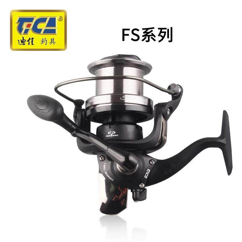 直销新款渔轮速投GEAC黑色纺车轮路亚矶钓金属线杯可折叠摇臂鱼线