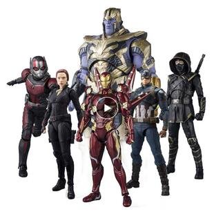 复仇者联盟钢铁侠shf 灭霸MK50美国队长蜘蛛侠可动人偶手办模型