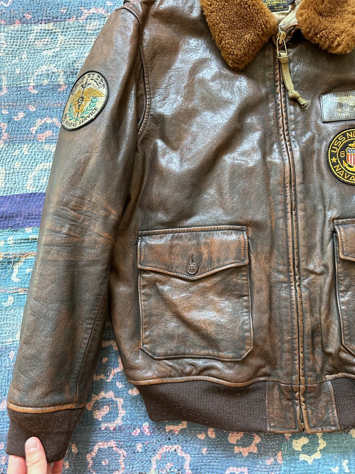 Polo Ralph Lauren RRL G1 Leather Jacket — label
