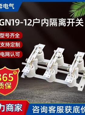GN19-12/630A户内高压隔离开关环网柜侧装穿墙面板传感器双投刀闸